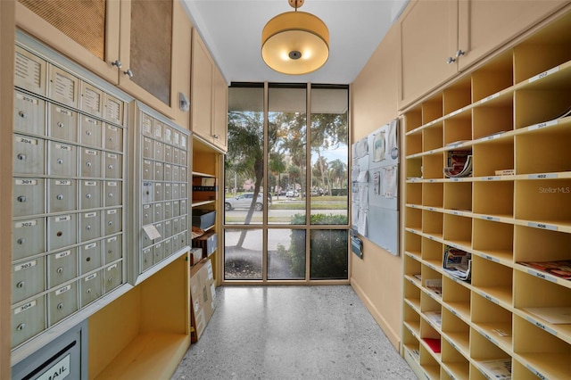 interior space featuring mail boxes