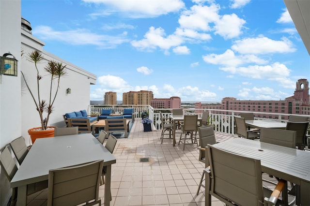 view of patio with outdoor lounge area