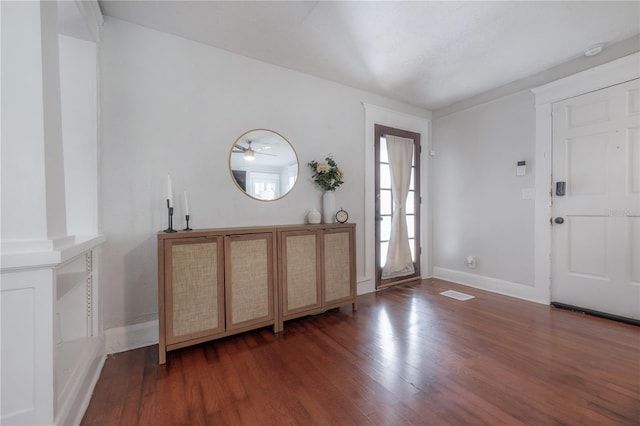 foyer featuring dark hardwood / wood-style flooring