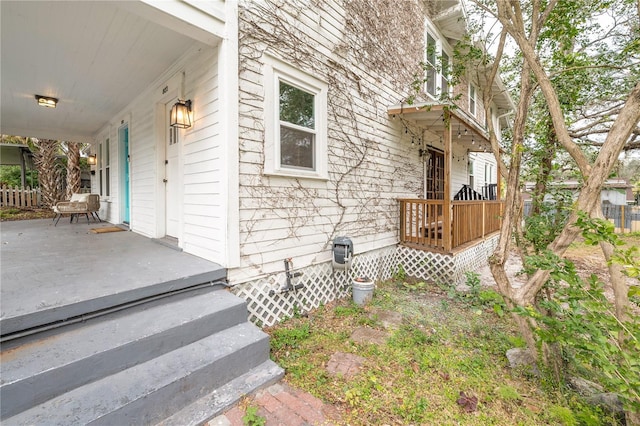 view of doorway to property