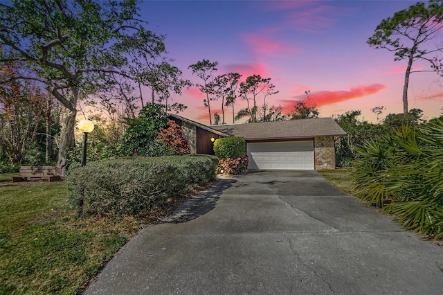 view of front of home featuring a garage