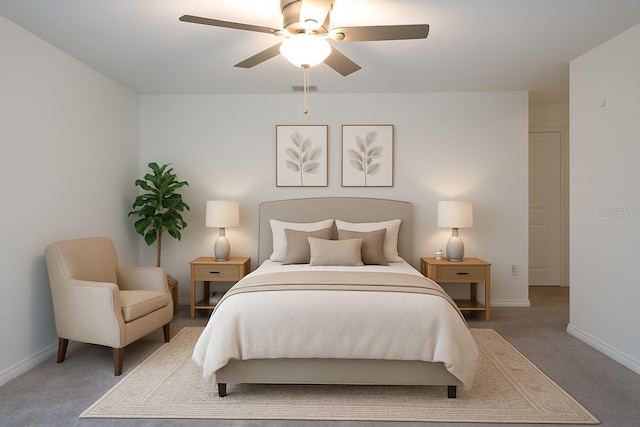 22547 Storybook Cabin Way, Land O Lakes, FL 34637 - bedroom featuring a ceiling fan, baseboards, and carpet