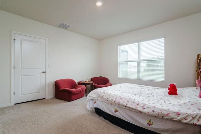 bedroom featuring carpet