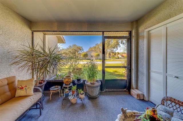 view of sunroom