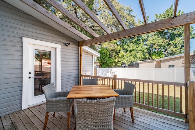 view of wooden deck