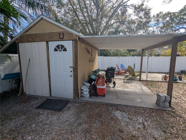 view of outbuilding