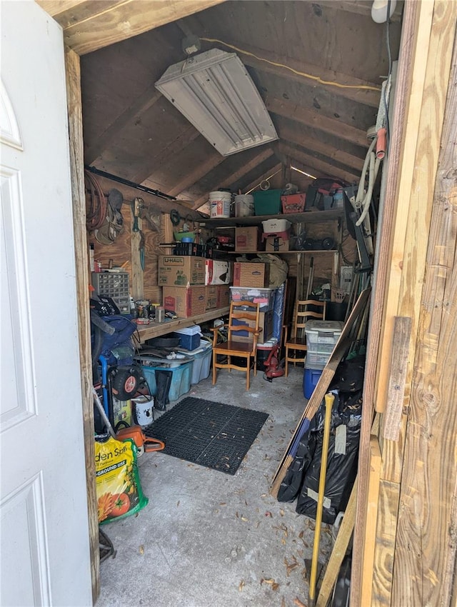 view of storage room