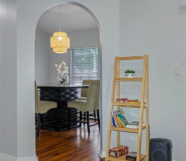 dining room featuring dark hardwood / wood-style floors