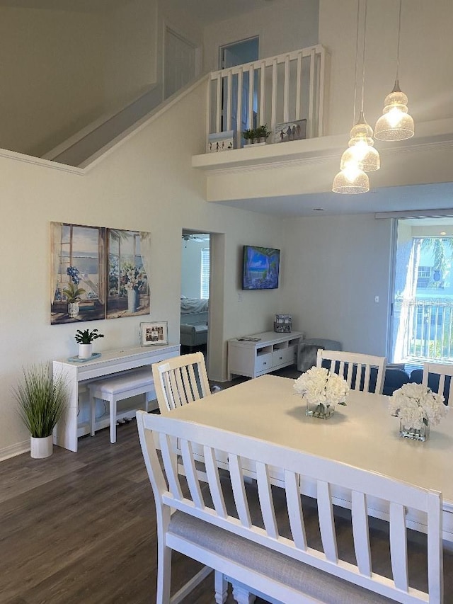 dining room featuring dark hardwood / wood-style floors