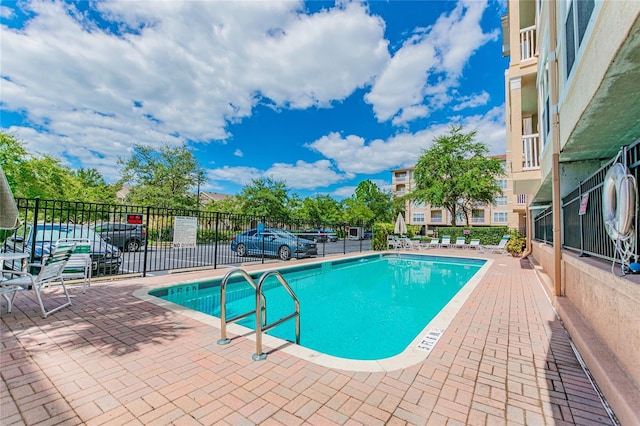 view of pool with a patio area