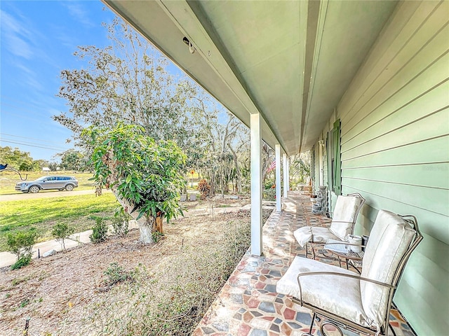 view of patio / terrace with a porch