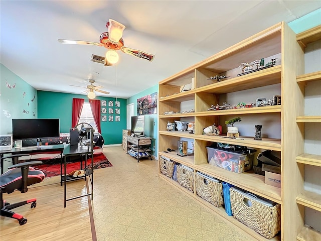 office with ceiling fan