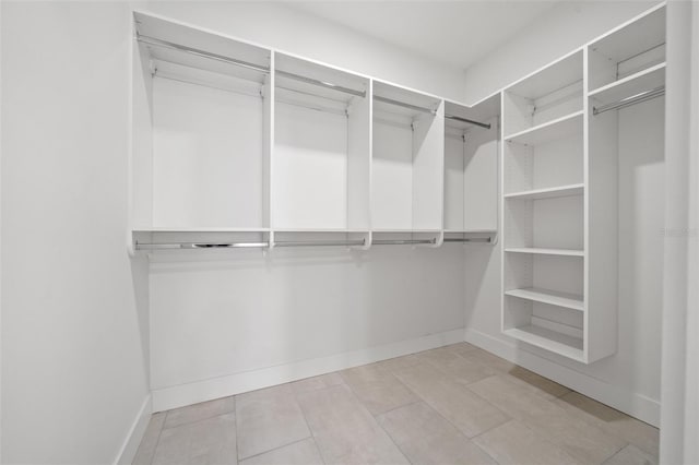 view of walk in closet