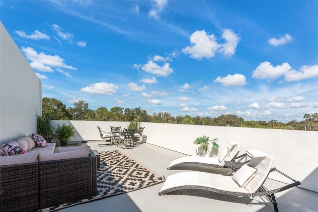 view of patio with outdoor lounge area