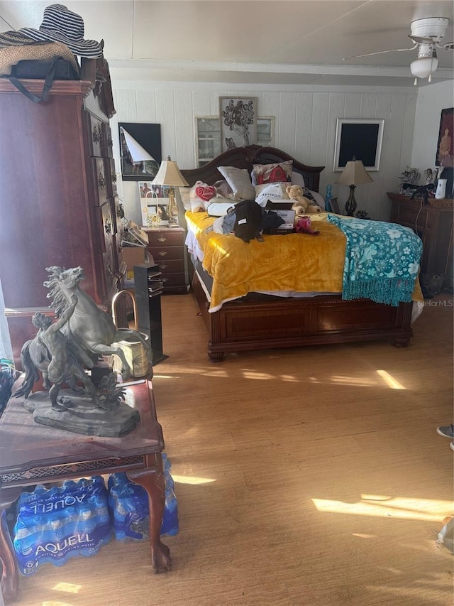 bedroom featuring wood-type flooring