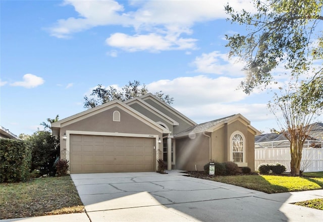 ranch-style house with a garage