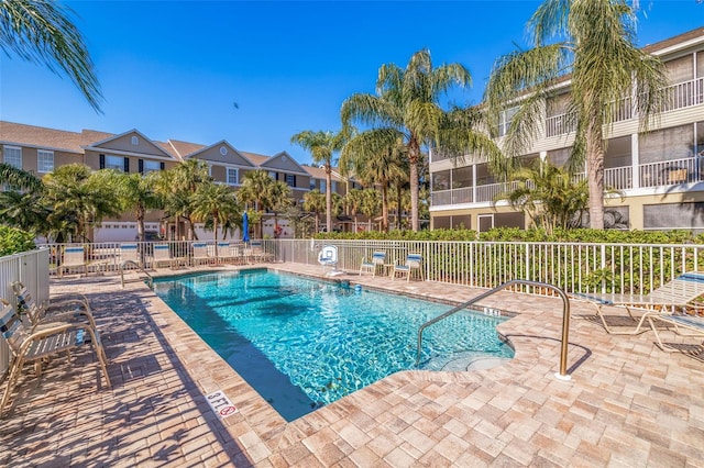 view of pool with a patio area