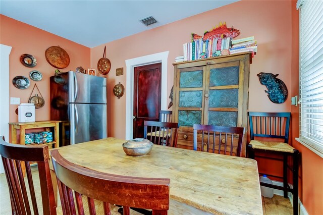 dining room with plenty of natural light