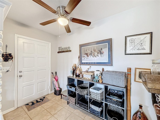 entryway featuring light tile patterned floors