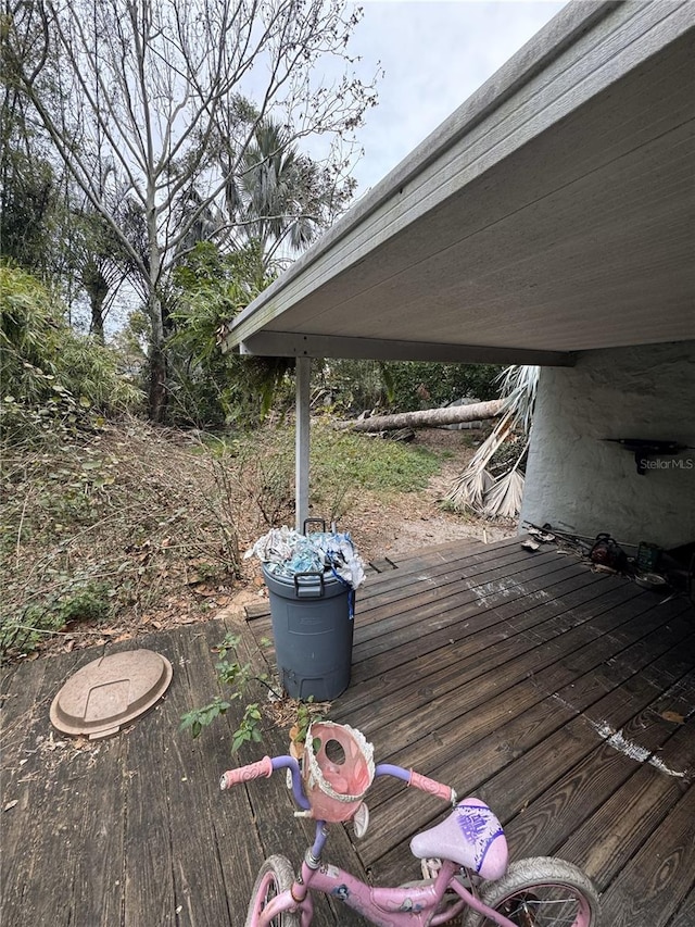 view of wooden deck