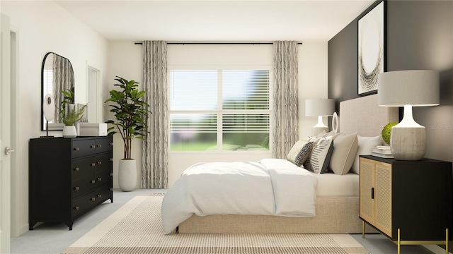 view of carpeted bedroom