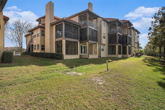 exterior space featuring a yard