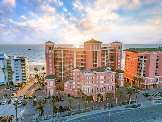 view of property with a water view