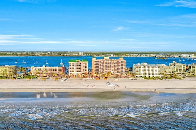 water view featuring a beach view