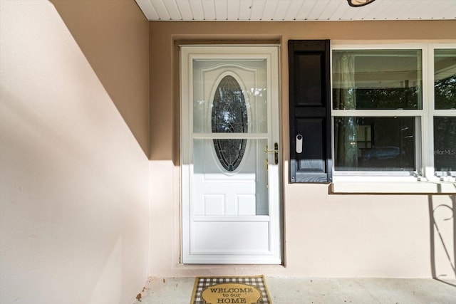 view of doorway to property