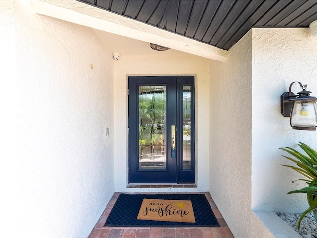 view of doorway to property