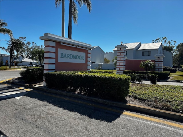 view of community sign