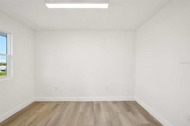 empty room featuring light hardwood / wood-style floors