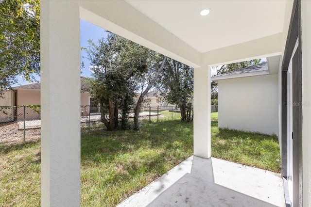 view of yard with a patio