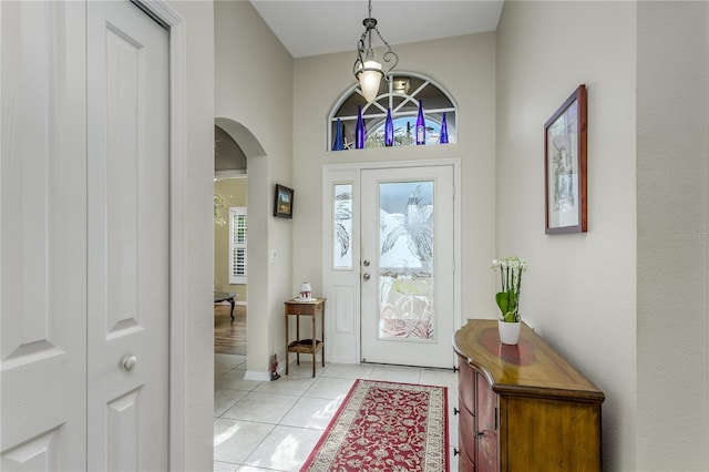 view of tiled entryway