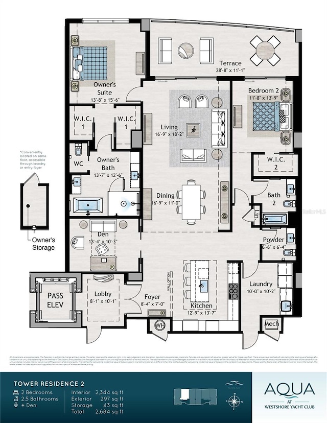 5701 Bowen Daniel Dr Unit 402, Tampa, FL 33616 - view of home floor plan