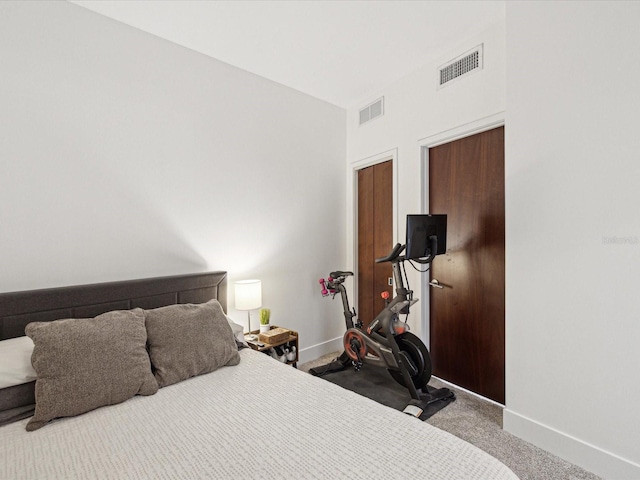 view of carpeted bedroom