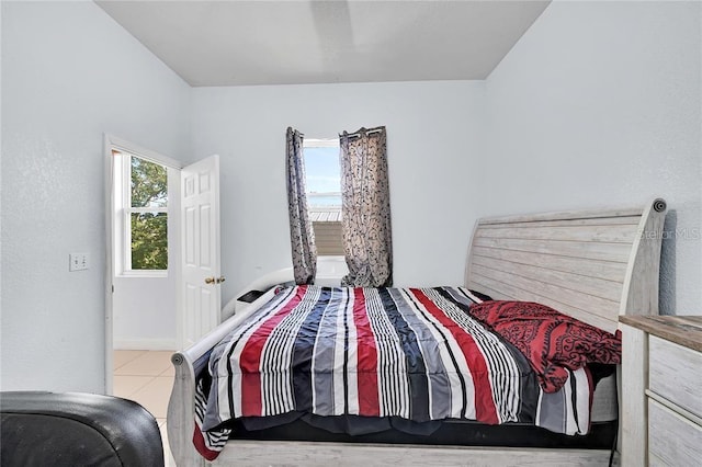 view of tiled bedroom