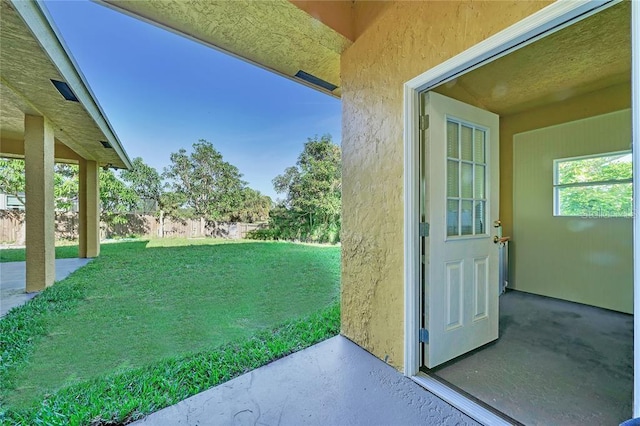 view of yard with a patio