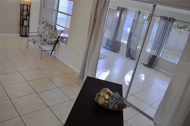 entrance foyer featuring light tile patterned floors