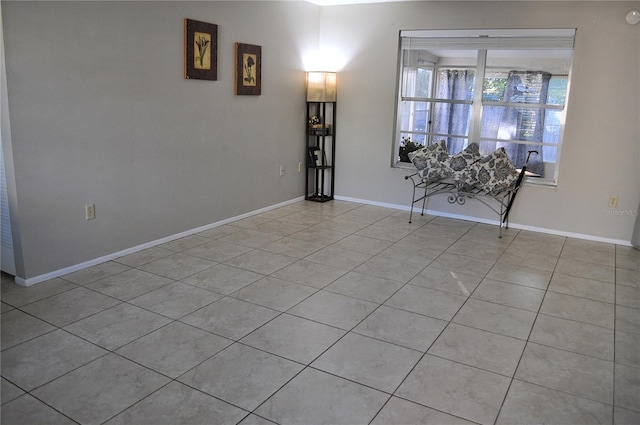 view of tiled spare room