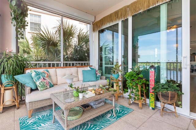 view of sunroom