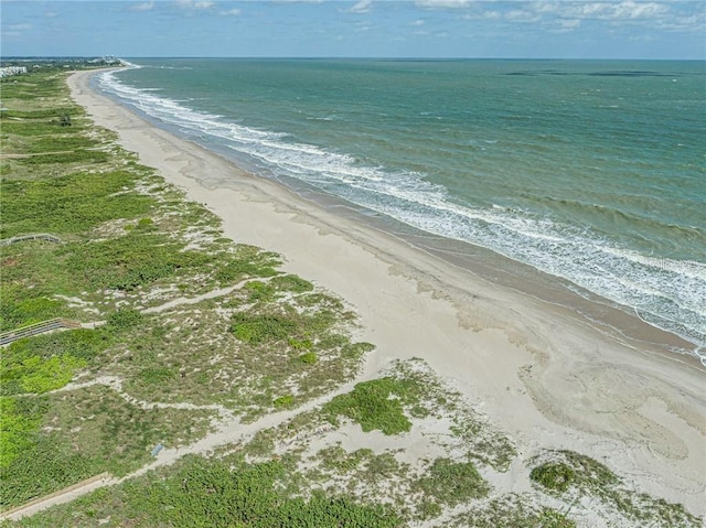 view of water feature featuring a beach view