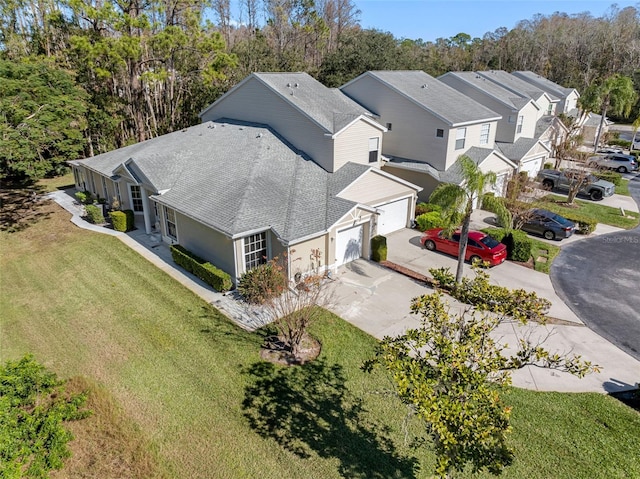 aerial view featuring a residential view