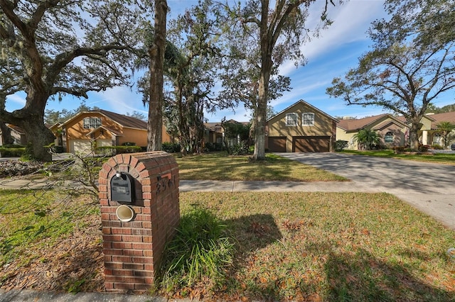 view of front of property with a front lawn