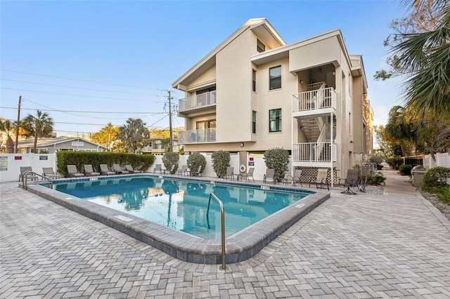 view of pool with a patio