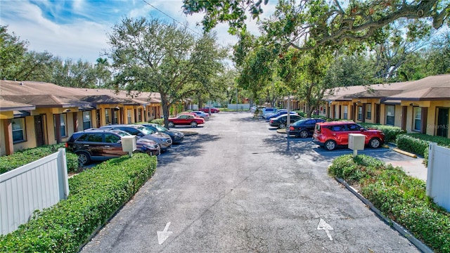 view of parking / parking lot