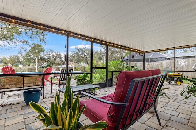 view of sunroom