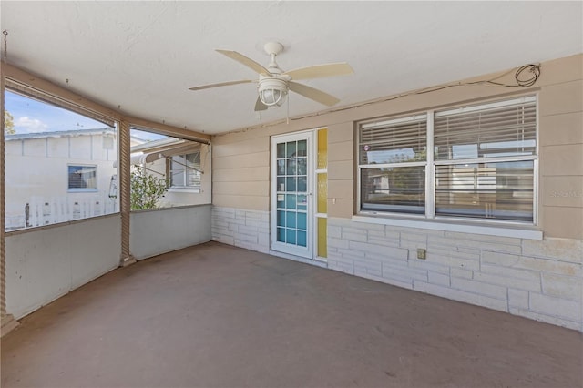 view of patio / terrace with ceiling fan