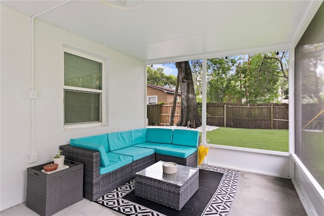 view of sunroom / solarium