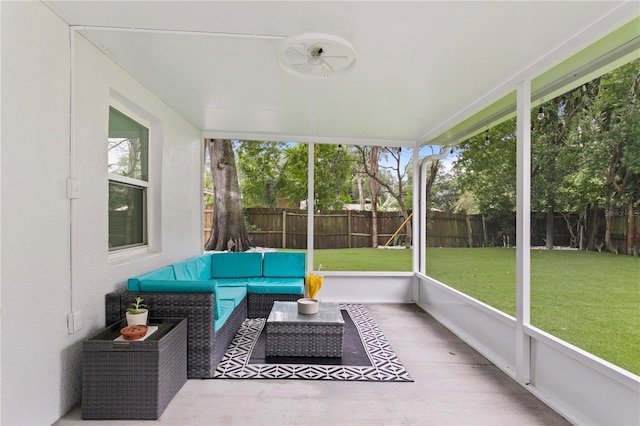 view of sunroom / solarium